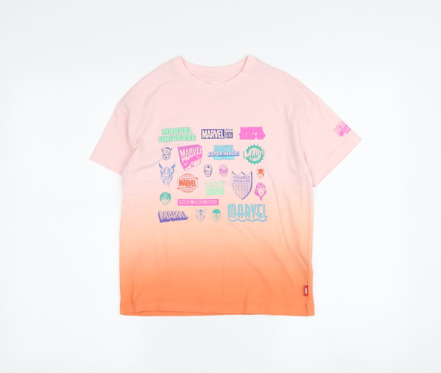 Marvel Pink Graphic T-Shirt for Girls 7-8 Years
