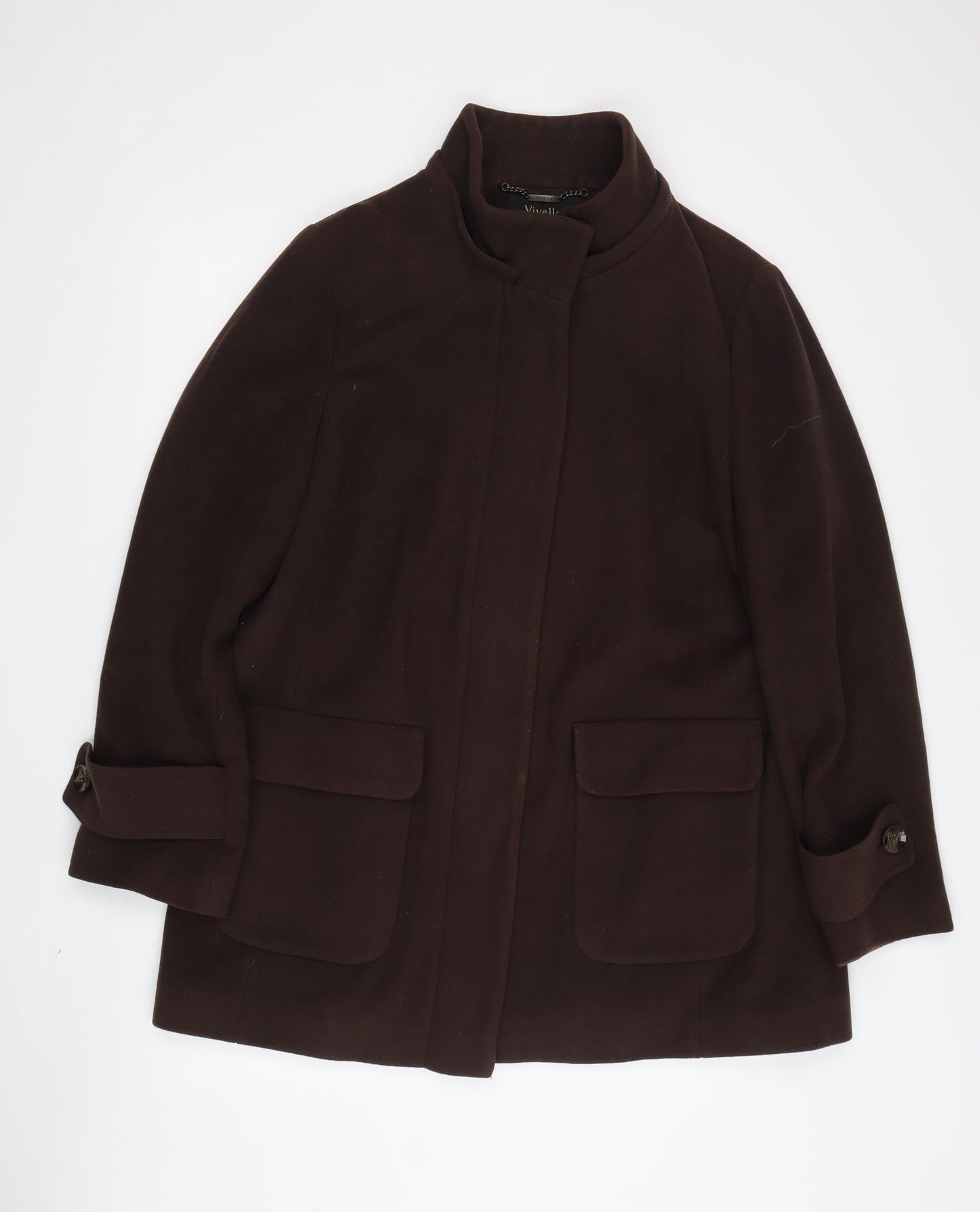 Womens UK Size 16 Viyella Brown Overcoat