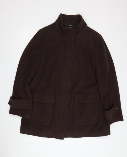 Womens UK Size 16 Viyella Brown Overcoat