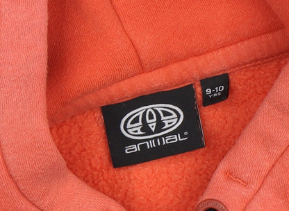 Animal Boys Orange Hoodie 9-10 Years Fleece Pullover