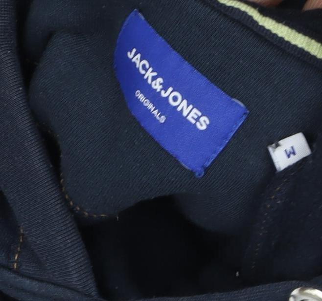 Mens UK Size M JACK & JONES Blue Pullover Hoodie