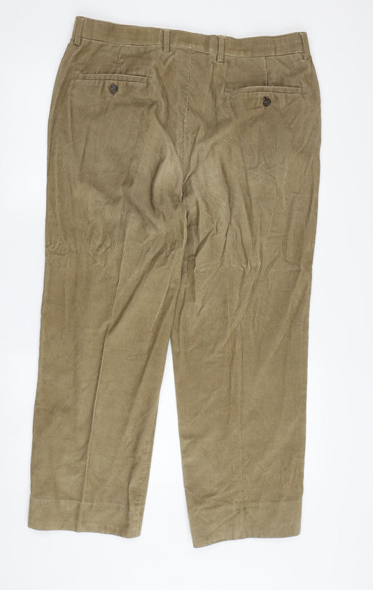 Austin Reed Men's Brown Corduroy Trousers, 34