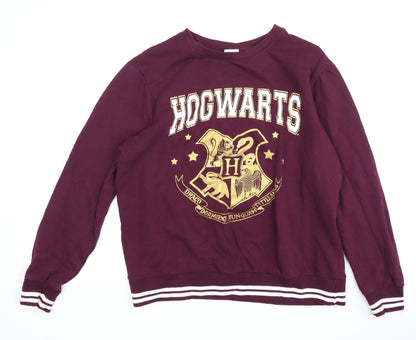 Harry Potter Unisex Kids Purple Hogwarts Sweatshirt 13-14 Years