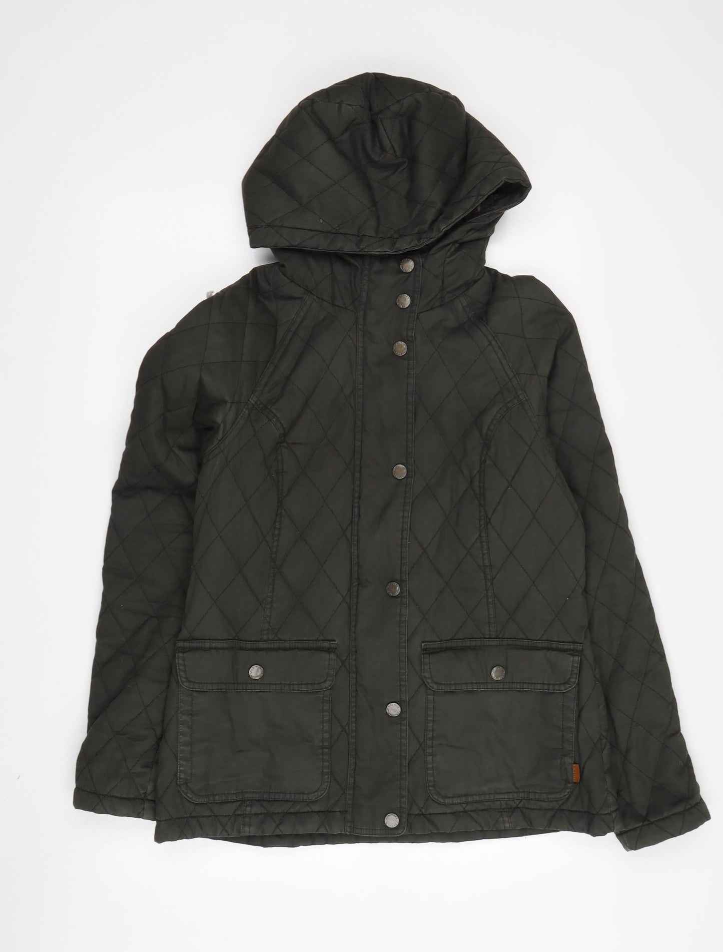 Womens UK Size 10 FatFace Green Quilted Coat