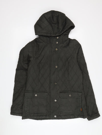 Womens UK Size 10 FatFace Green Quilted Coat