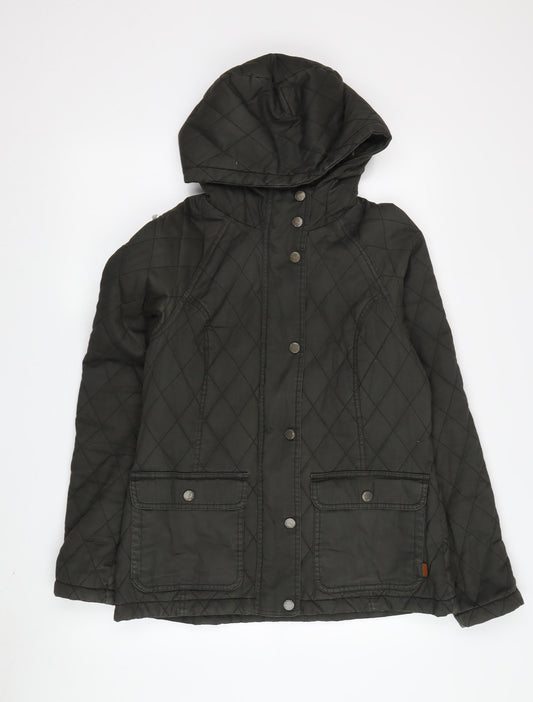 Womens UK Size 10 FatFace Green Quilted Coat