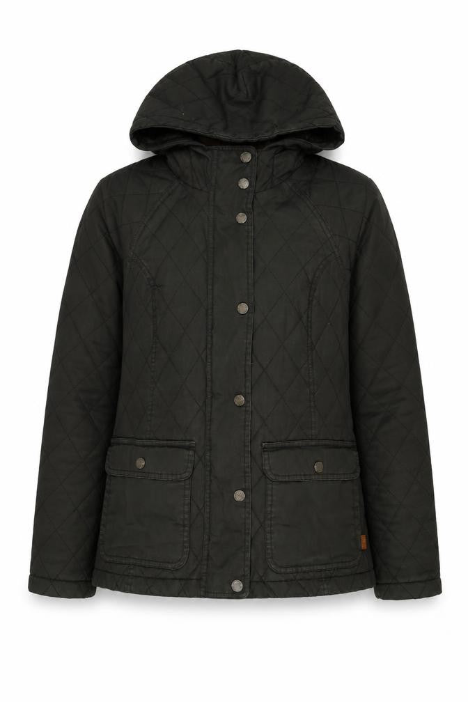 Womens UK Size 10 FatFace Green Quilted Coat
