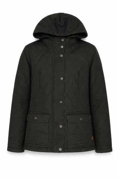 Womens UK Size 10 FatFace Green Quilted Coat