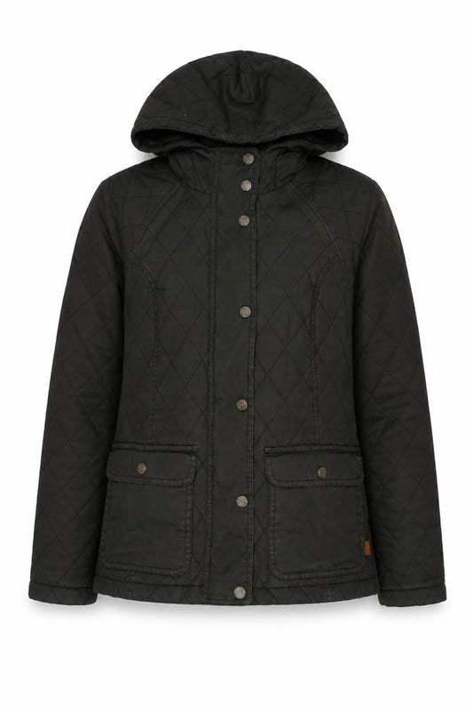 Womens UK Size 10 FatFace Green Quilted Coat
