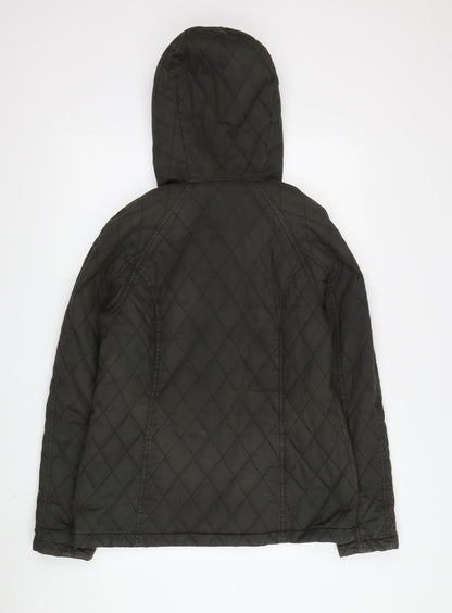 Womens UK Size 10 FatFace Green Quilted Coat