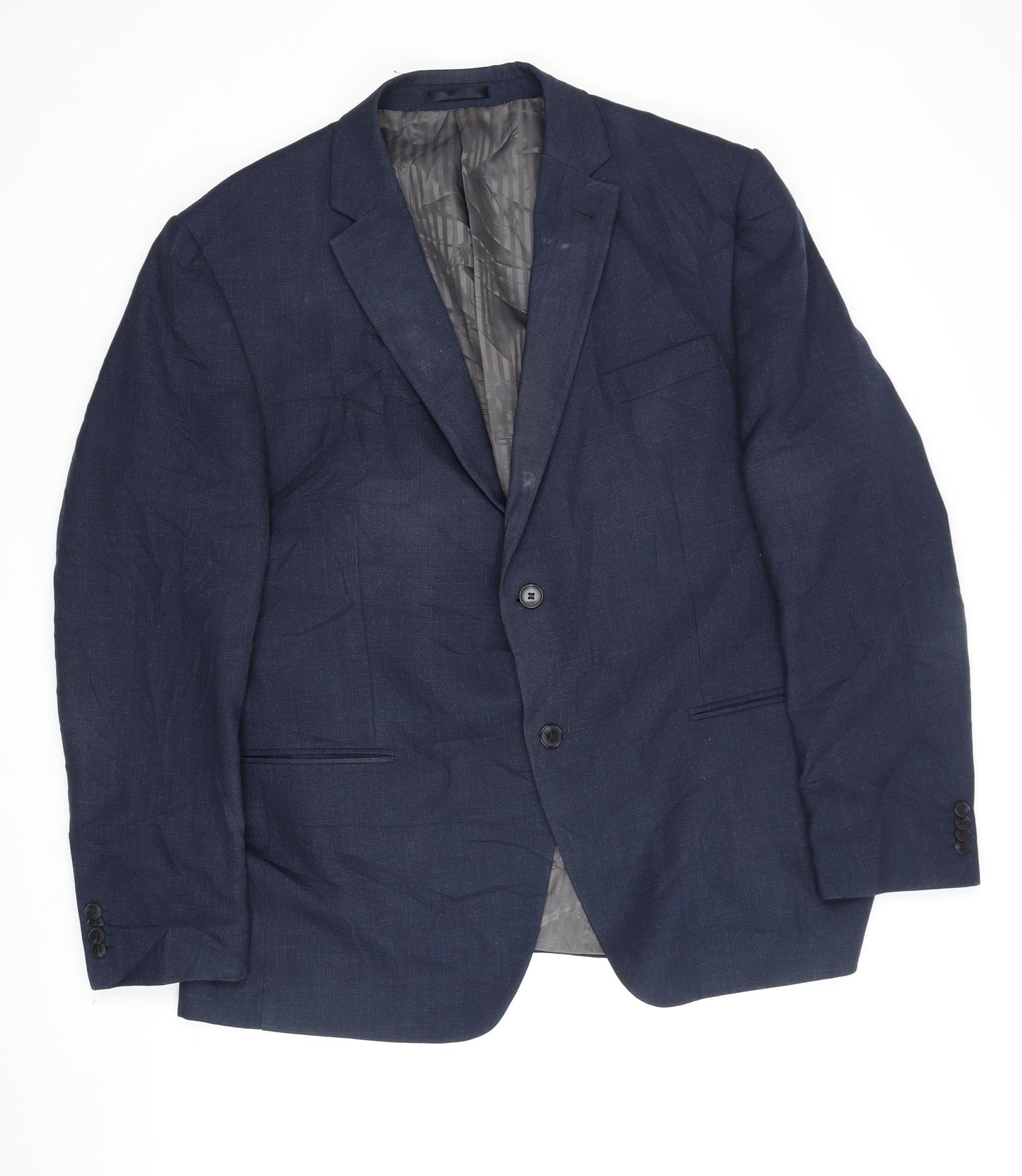 Mens UK Size 48 Jeff Banks Regular Blue Suit Jacket