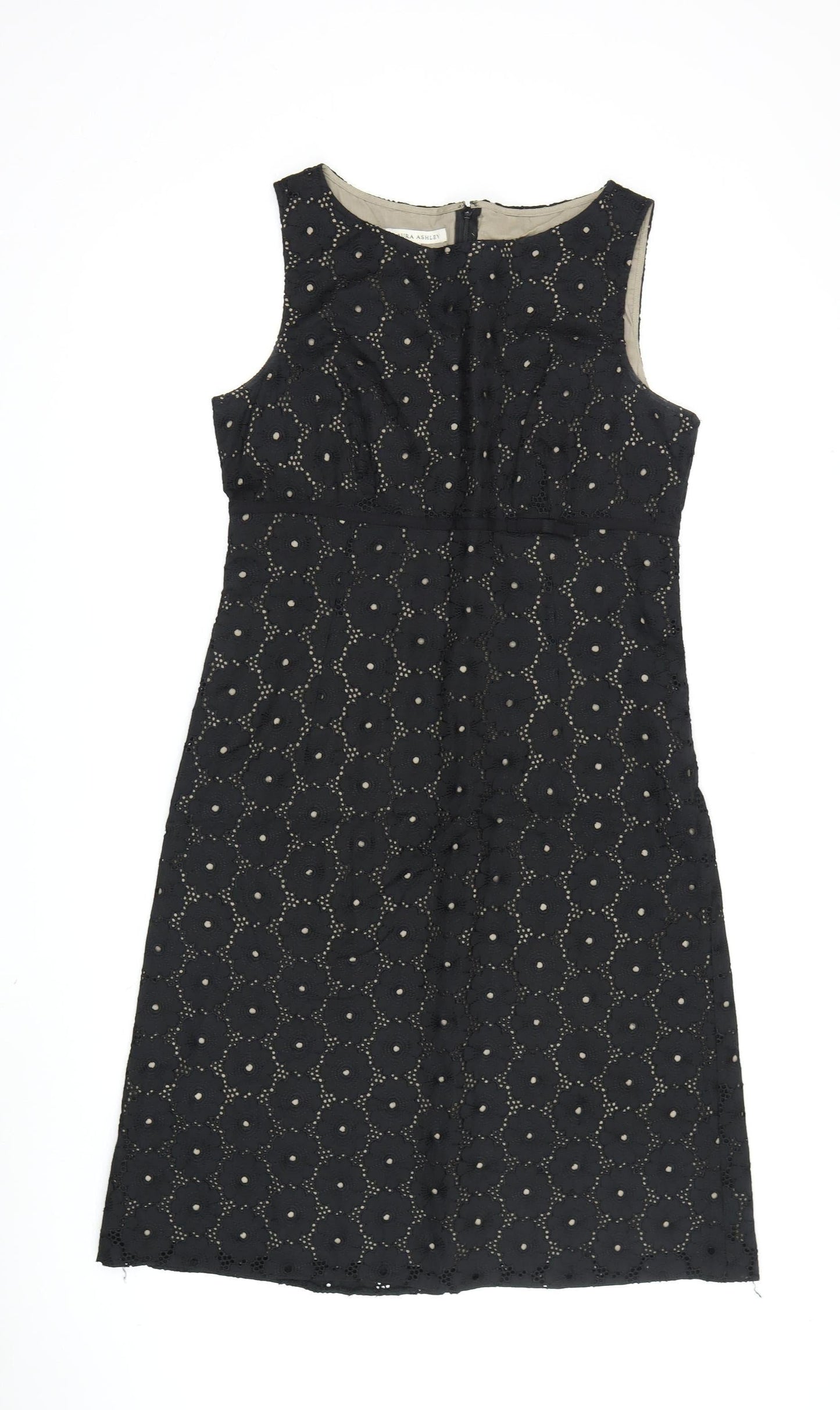 Laura Ashley Black Women's Sheath Dress, Size 12