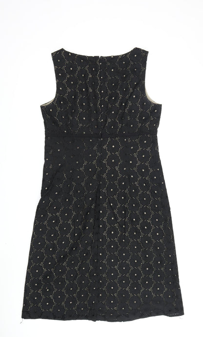 Laura Ashley Black Women's Sheath Dress, Size 12