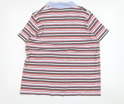 EWM Womens Multicoloured Striped Polo Shirt XL
