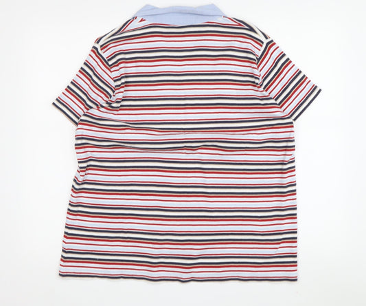 EWM Womens Multicoloured Striped Polo Shirt XL
