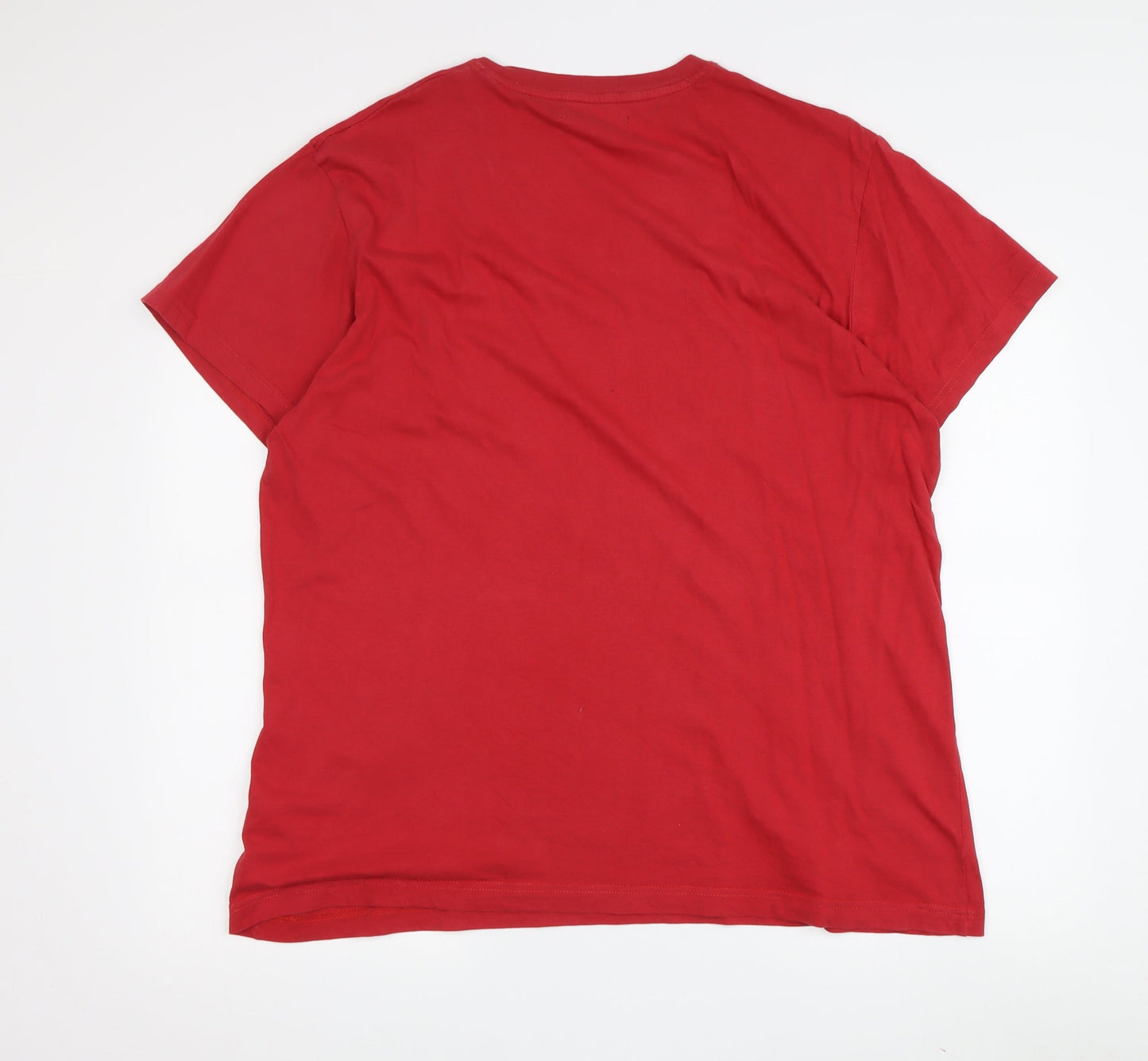 Pierre Cardin Men's Red XL V-Neck T-Shirt
