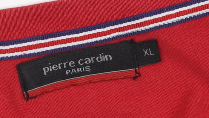 Pierre Cardin Men's Red XL V-Neck T-Shirt
