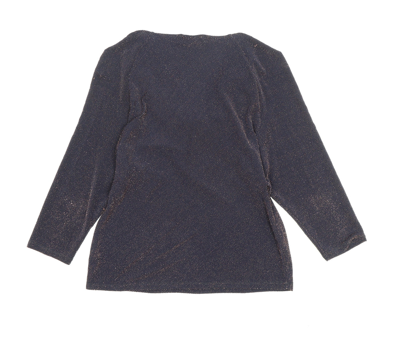 Womens UK Size 12 Laura Ashley Blue Cowl Neck Blouse