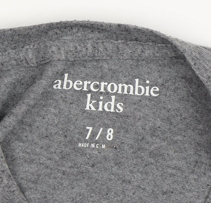 Abercrombie Kids Boys Grey Graphic T-Shirt 7-8 Years