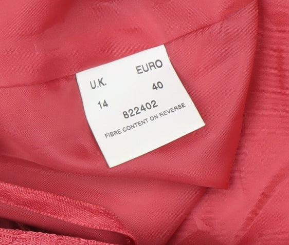 Eastex Women's Red A-Line Midi Skirt Size 14