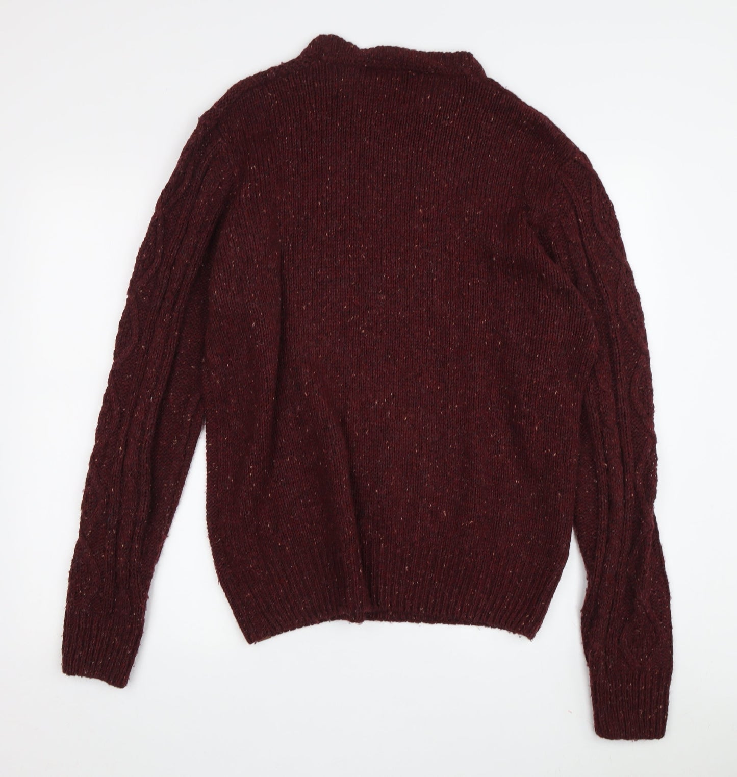 Tokyo Laundry Men's Red Cable-Knit Pullover Jumper L