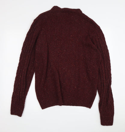 Tokyo Laundry Men's Red Cable-Knit Pullover Jumper L