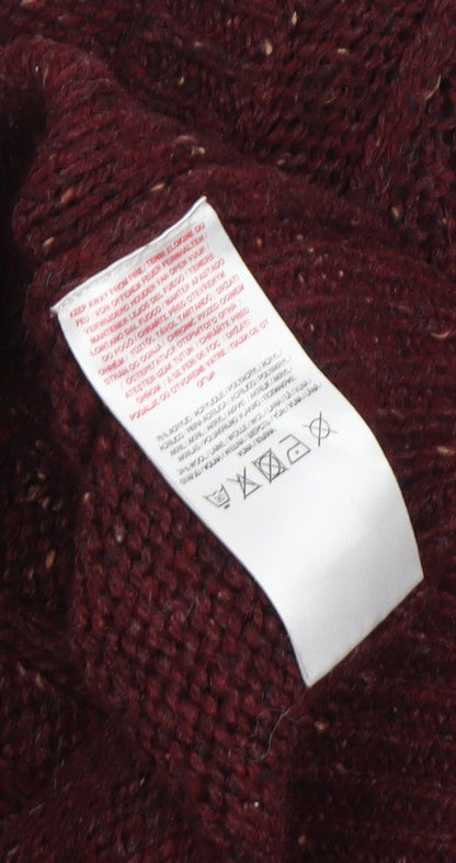 Tokyo Laundry Men's Red Cable-Knit Pullover Jumper L