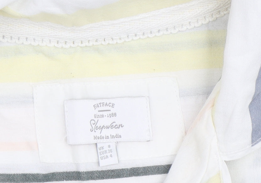 FatFace Women's Multicoloured Striped Nightshirt UK 8