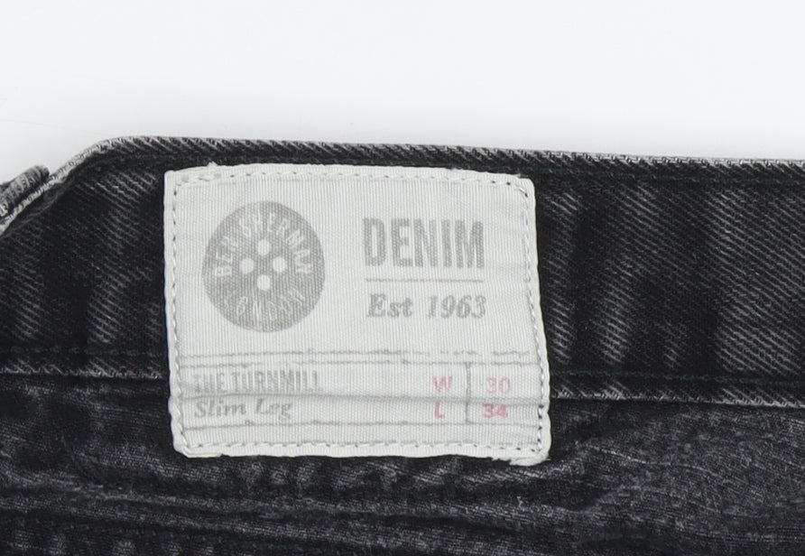 Ben Sherman Men's Black Slim Straight Jeans, Size M