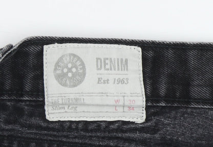 Ben Sherman Men's Black Slim Straight Jeans, Size M