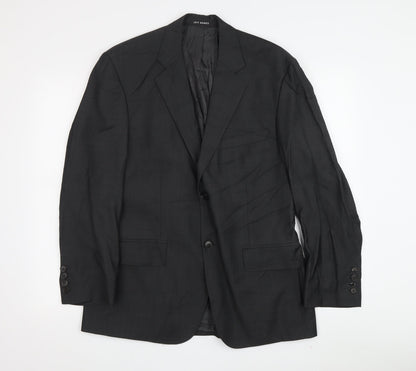 Mens UK Size 38 Jeff Banks Regular Black Suit Jacket