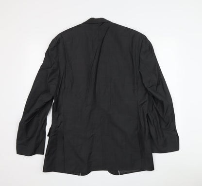 Mens UK Size 38 Jeff Banks Regular Black Suit Jacket