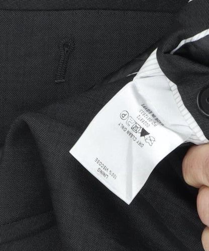 Mens UK Size 38 Jeff Banks Regular Black Suit Jacket