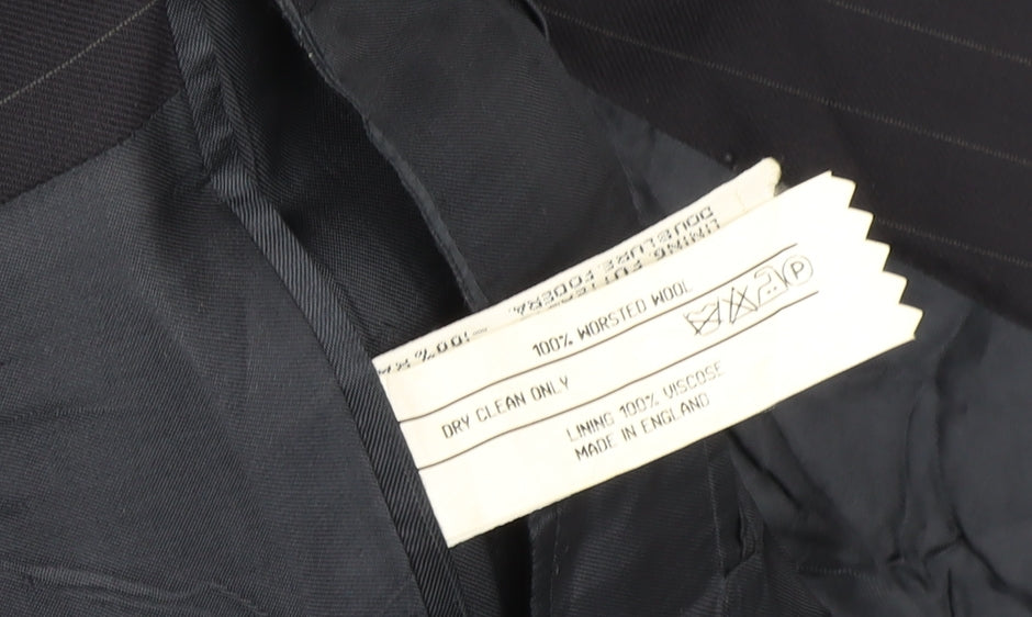 Austin Reed Men's Blue Striped Blazer, Peak Lapel, 40S