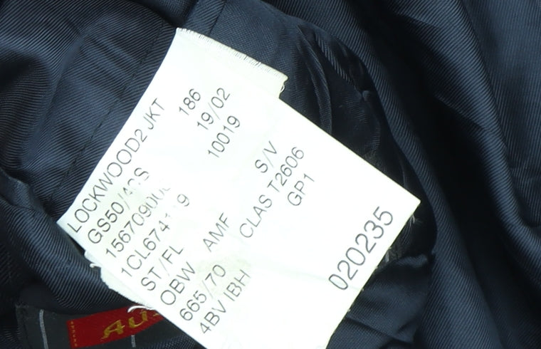 Austin Reed Men's Blue Striped Blazer, Peak Lapel, 40S