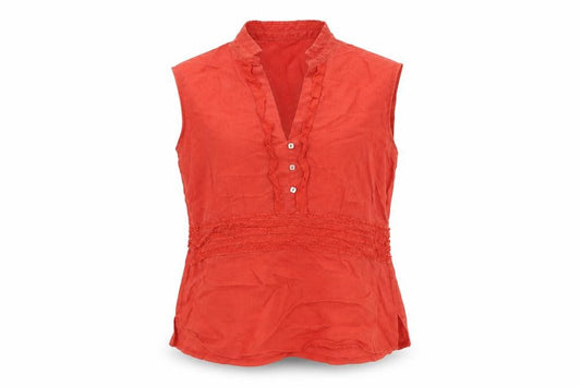 Womens UK Size 12 Marks and Spencer Red Tunic Blouse