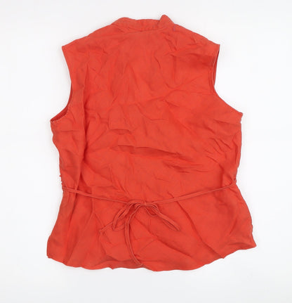 Womens UK Size 12 Marks and Spencer Red Tunic Blouse