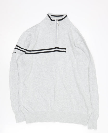 Glenmuir Men's Grey High Neck Large Pullover Jumper