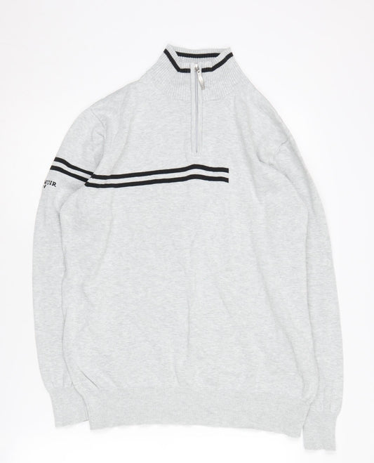 Glenmuir Men's Grey High Neck Large Pullover Jumper