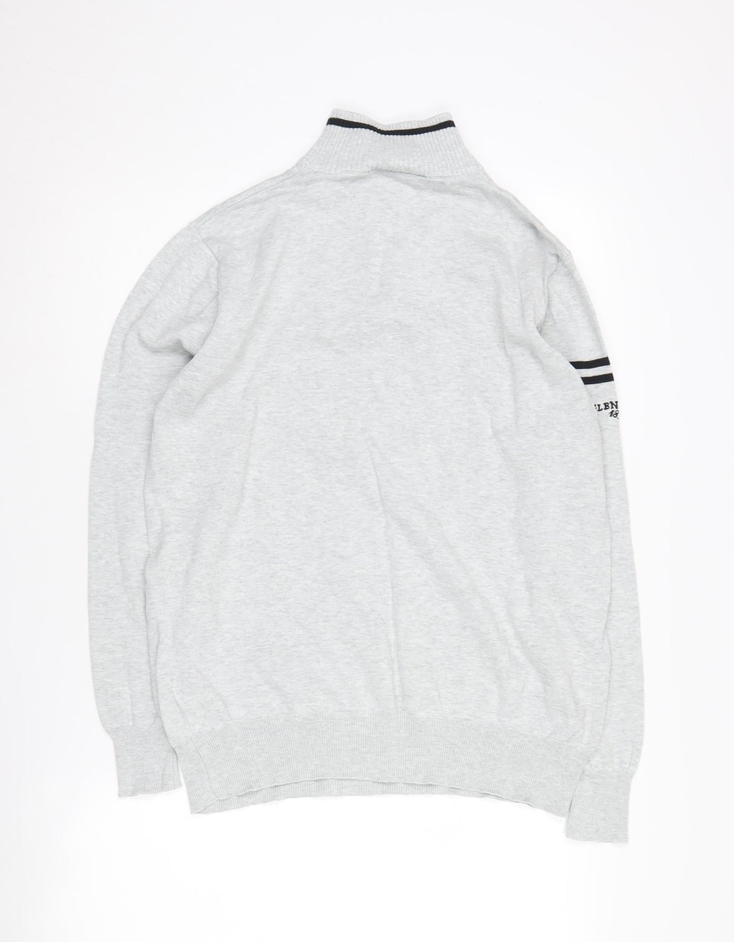 Glenmuir Men's Grey High Neck Large Pullover Jumper