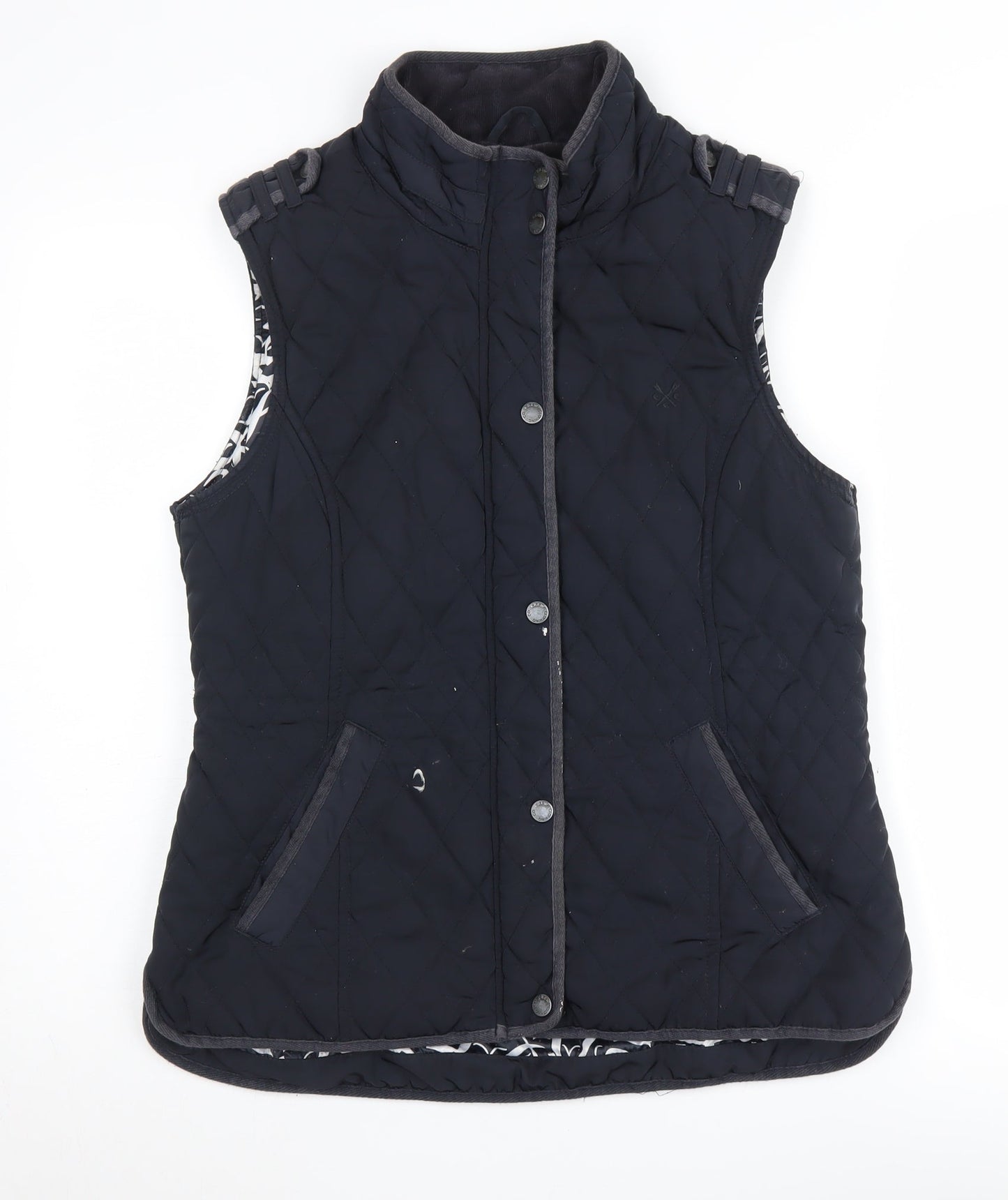 Womens UK Size 12 Crew Clothing Co. Black Quilted Coat
