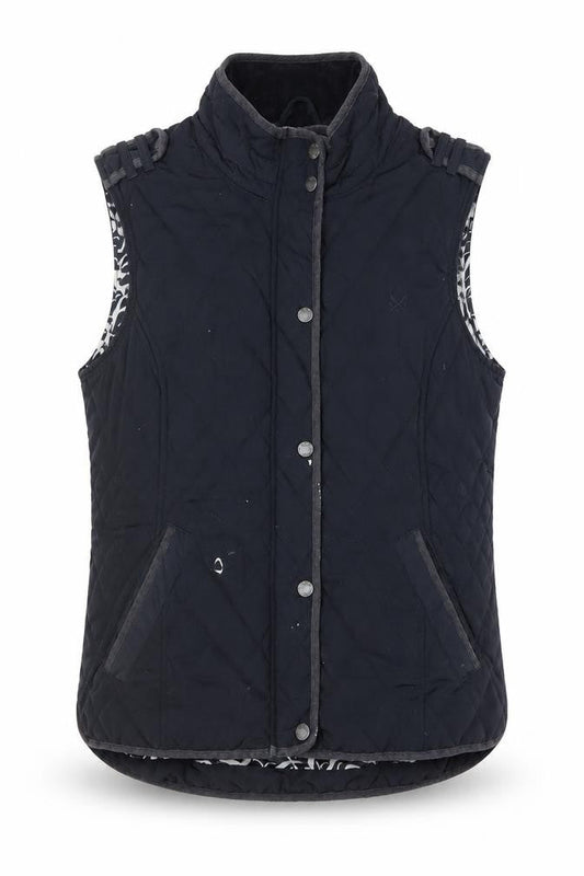 Womens UK Size 12 Crew Clothing Co. Black Quilted Coat