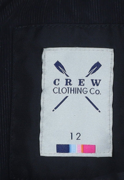 Womens UK Size 12 Crew Clothing Co. Black Quilted Coat