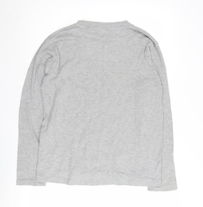 Urban Spirit Grey Men's Long Sleeve T-Shirt, Size Regular