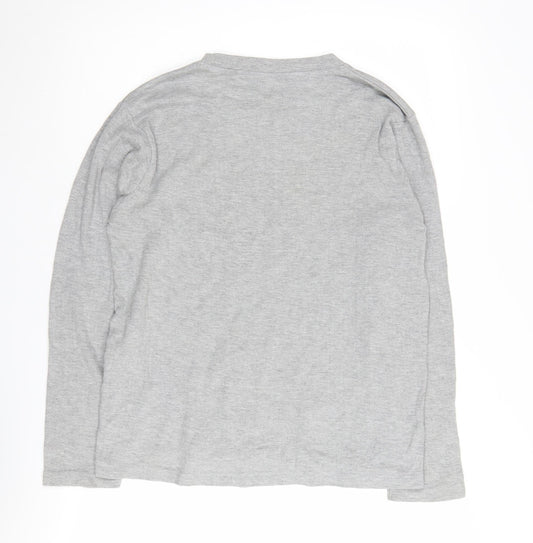 Urban Spirit Grey Men's Long Sleeve T-Shirt, Size Regular