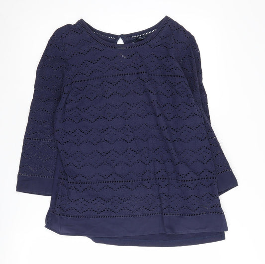 Womens UK Size 14 NEXT Blue Basic Blouse