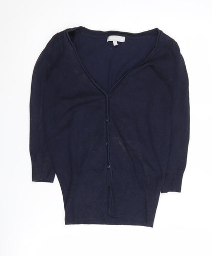 Womens UK Size 8 Red Herring Blue Cardigan Jumper
