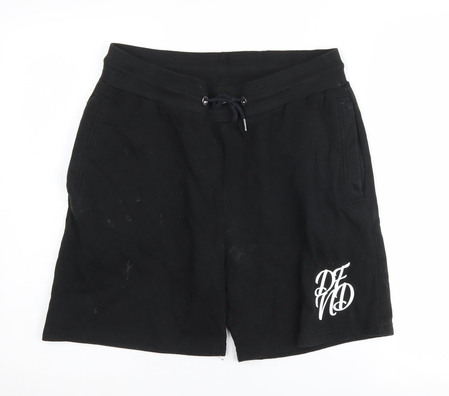 DFND Men's Black Sweat Shorts, Size L Casual Gym Wear