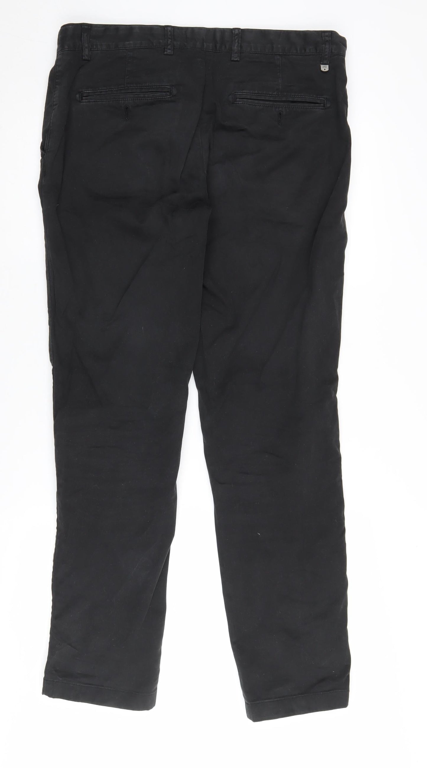 Spoke Men's Black Chino Trousers Size 33 Regular