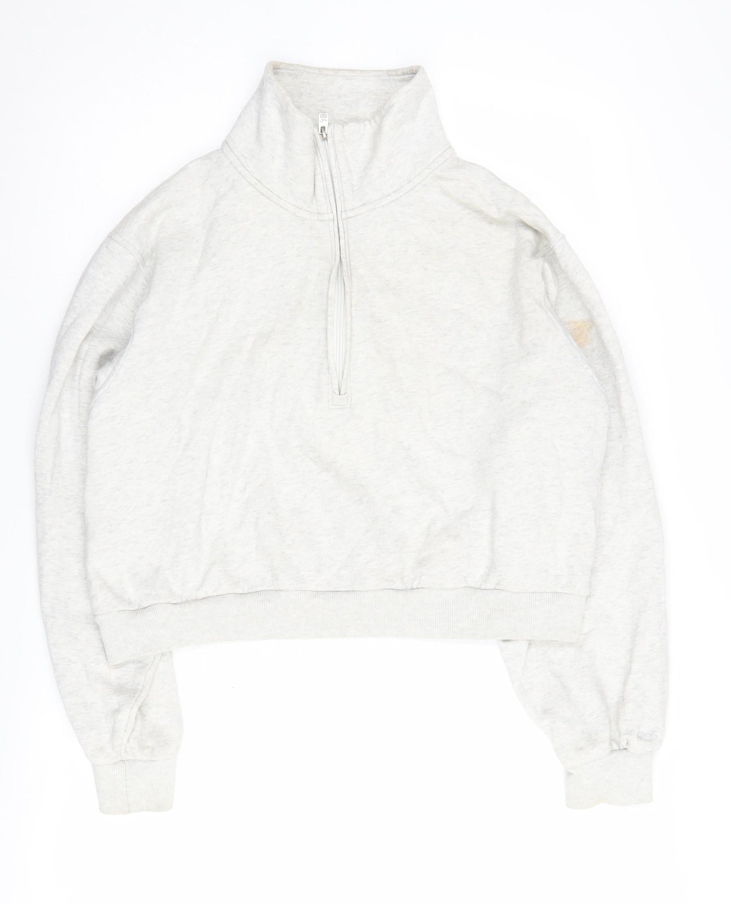 Hollister Women's Grey Henley Sweatshirt, Size M, Casual